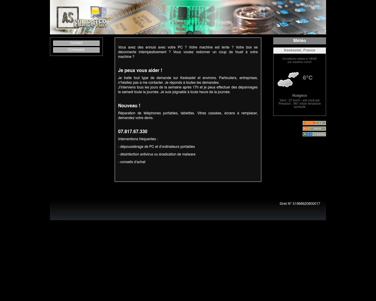 Site de l'image ascomputer.fr en 1280x1024