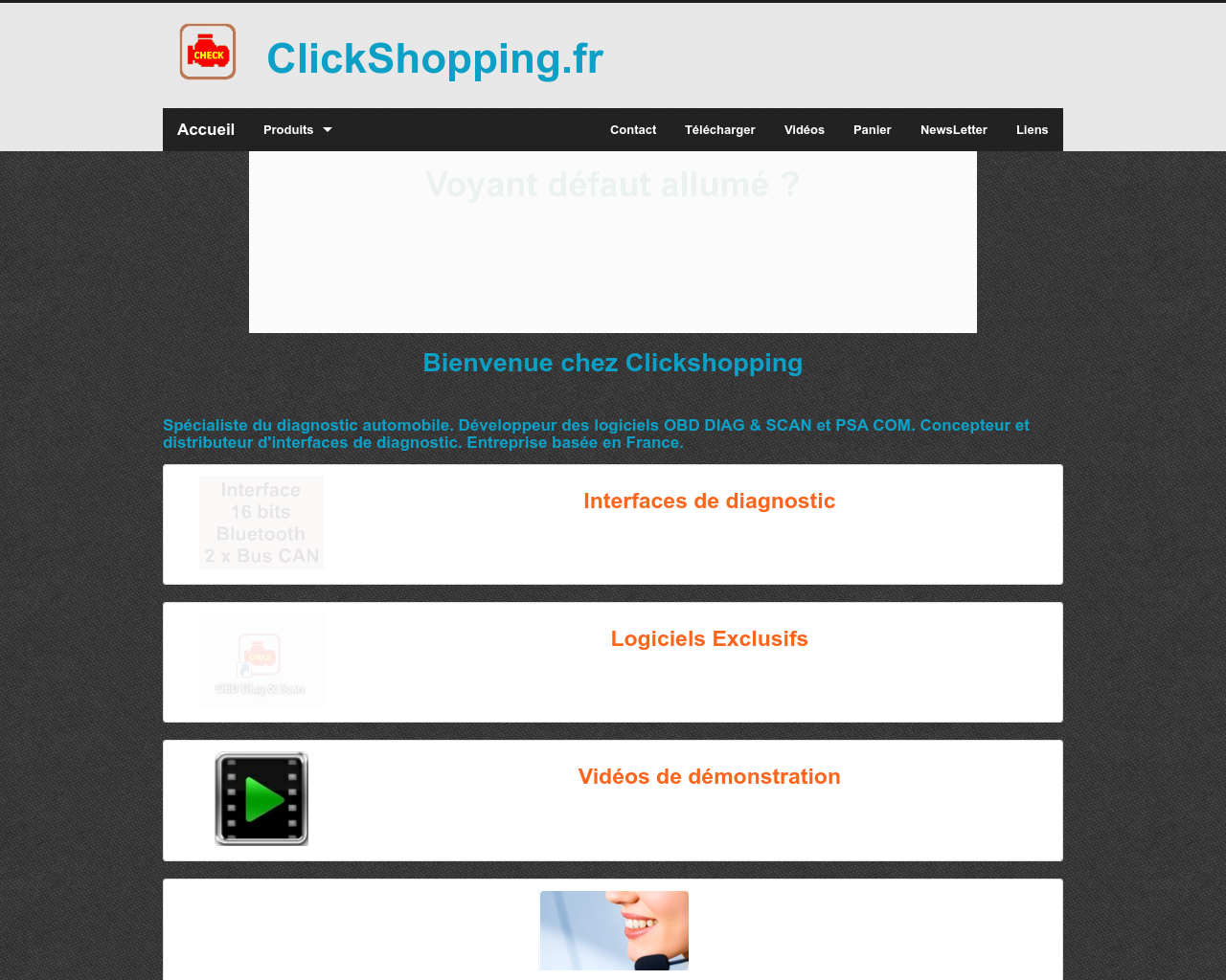 Site de l'image clickshopping.fr en 1280x1024