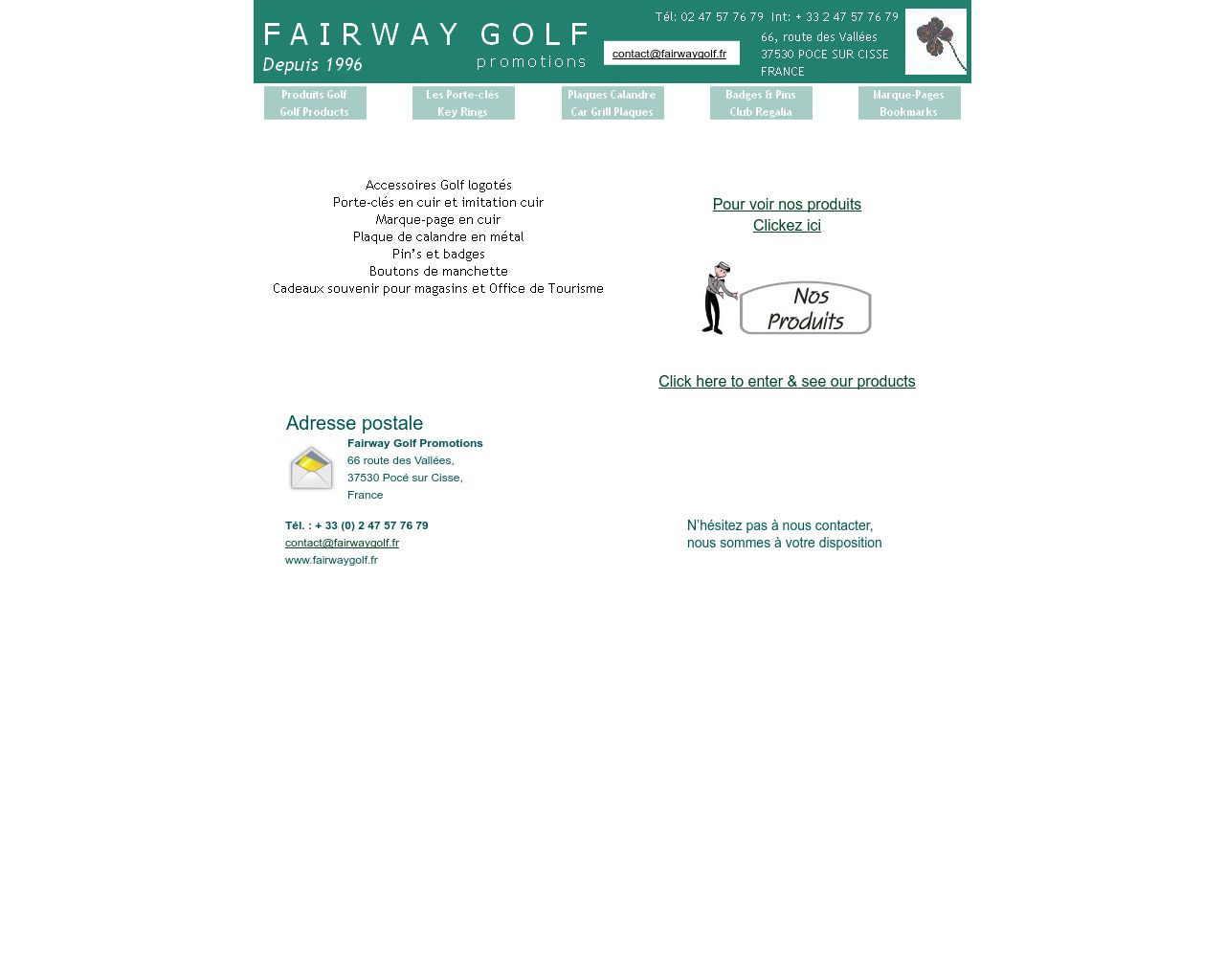 Site de l'image fairwaygolf.fr en 1280x1024