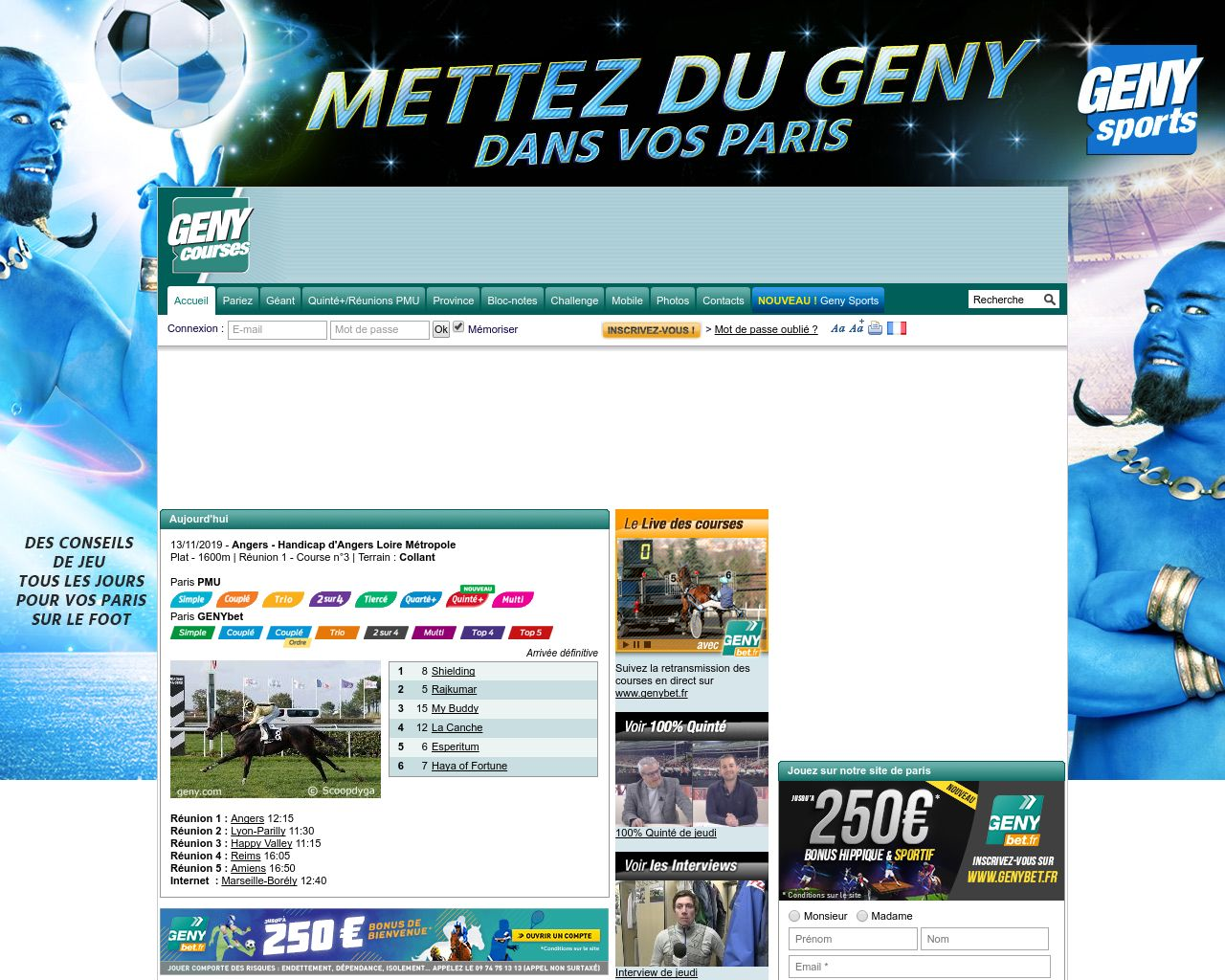 Site de l'image geny-courses.fr en 1280x1024