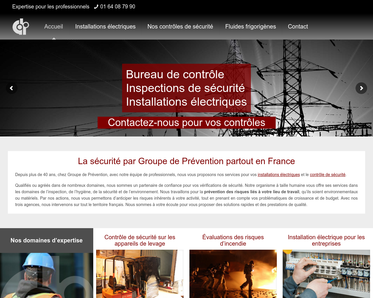 Site de l'image groupedeprevention.fr en 1280x1024