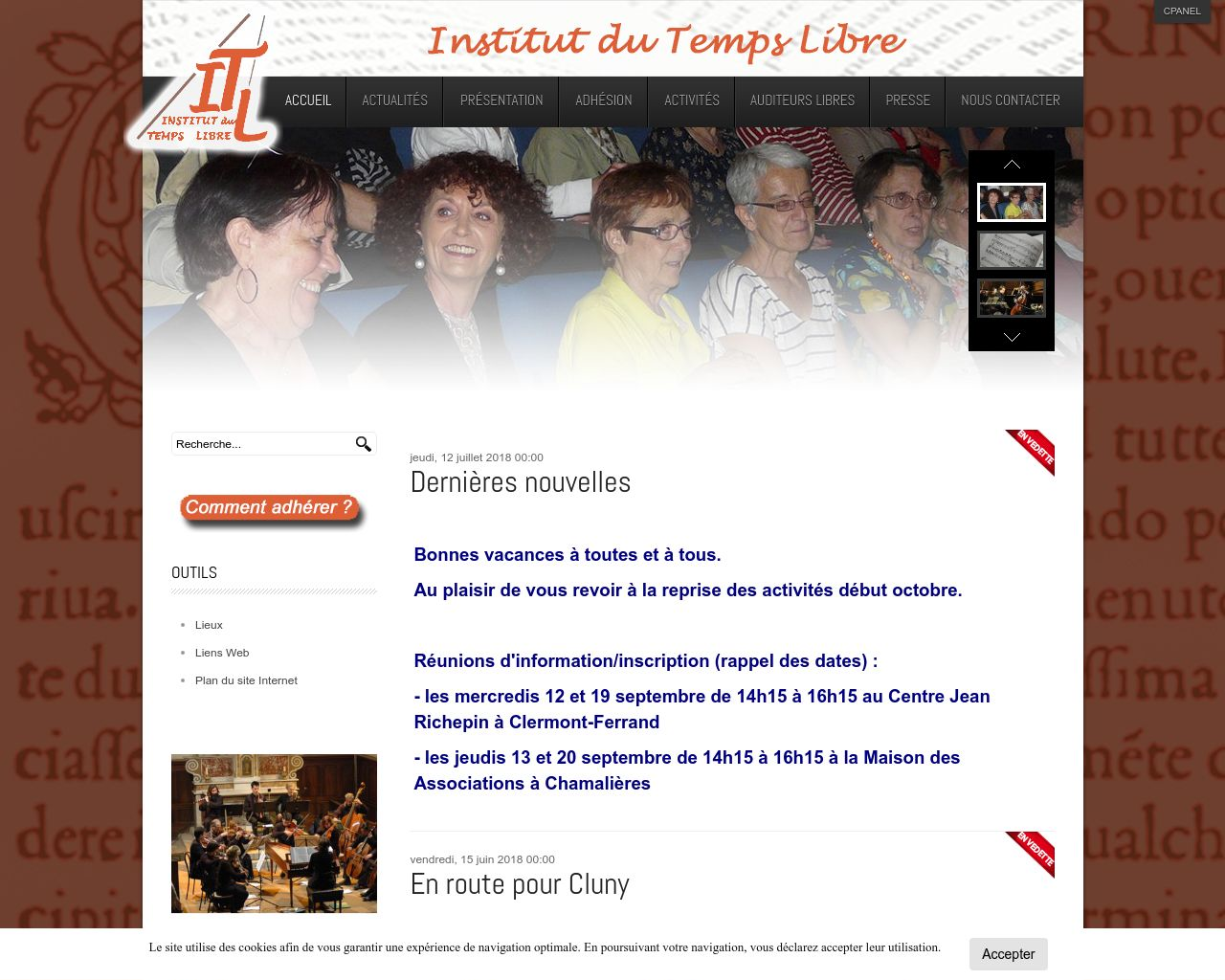 Site de l'image institutdutempslibre.fr en 1280x1024