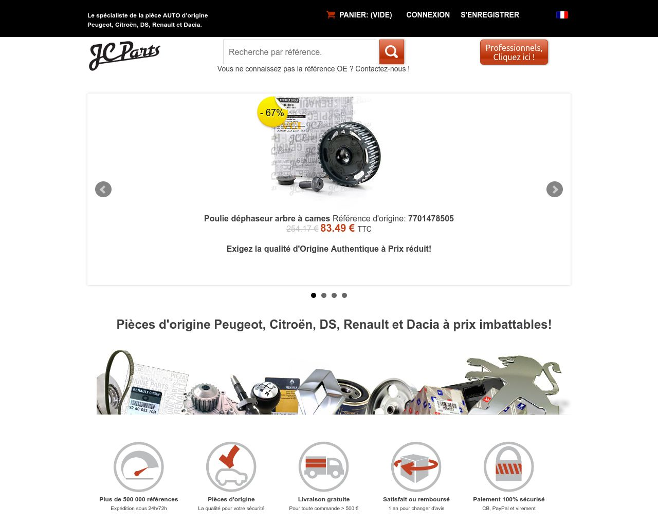 Site de l'image jcparts.fr en 1280x1024