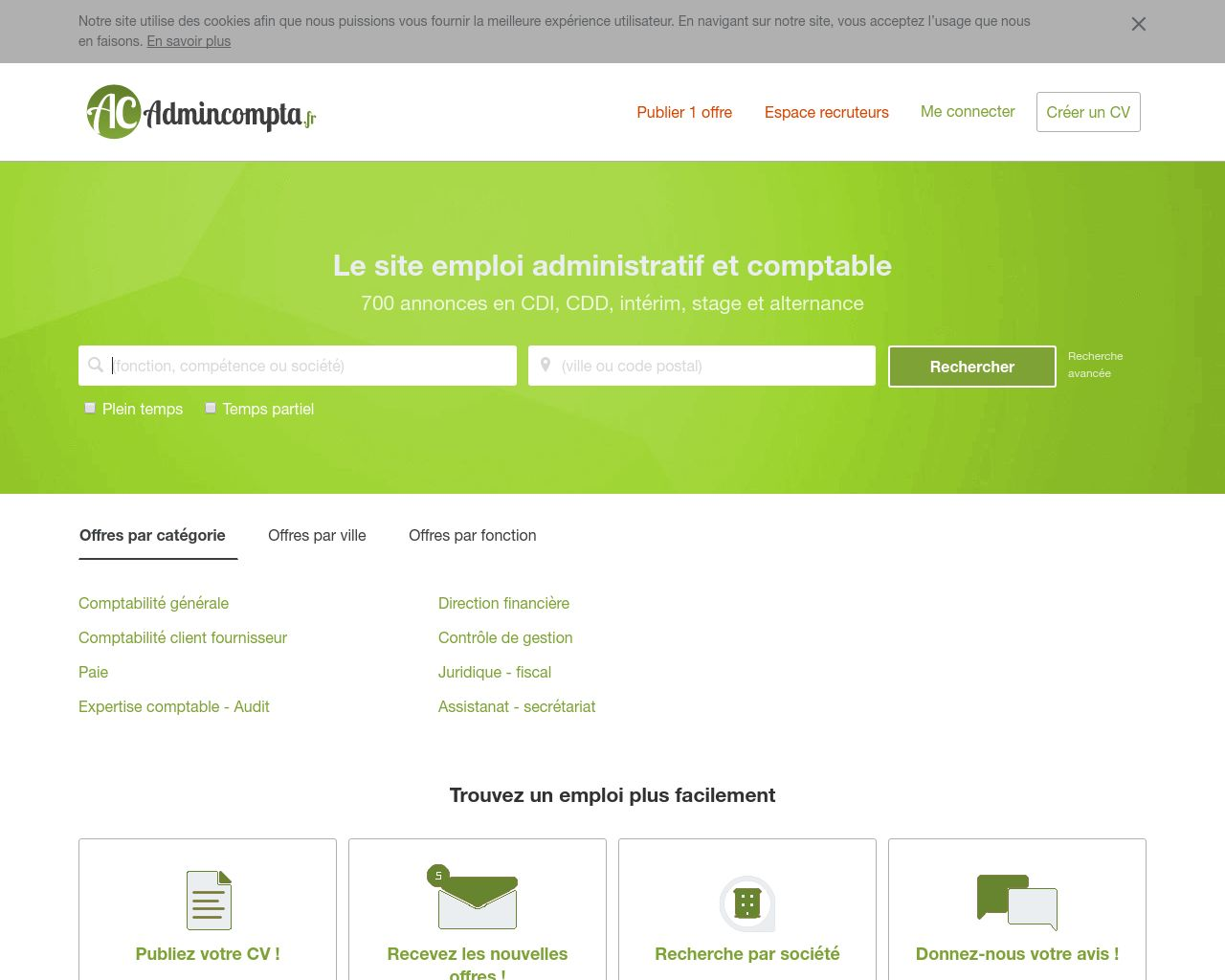 Site de l'image jobcompta.fr en 1280x1024