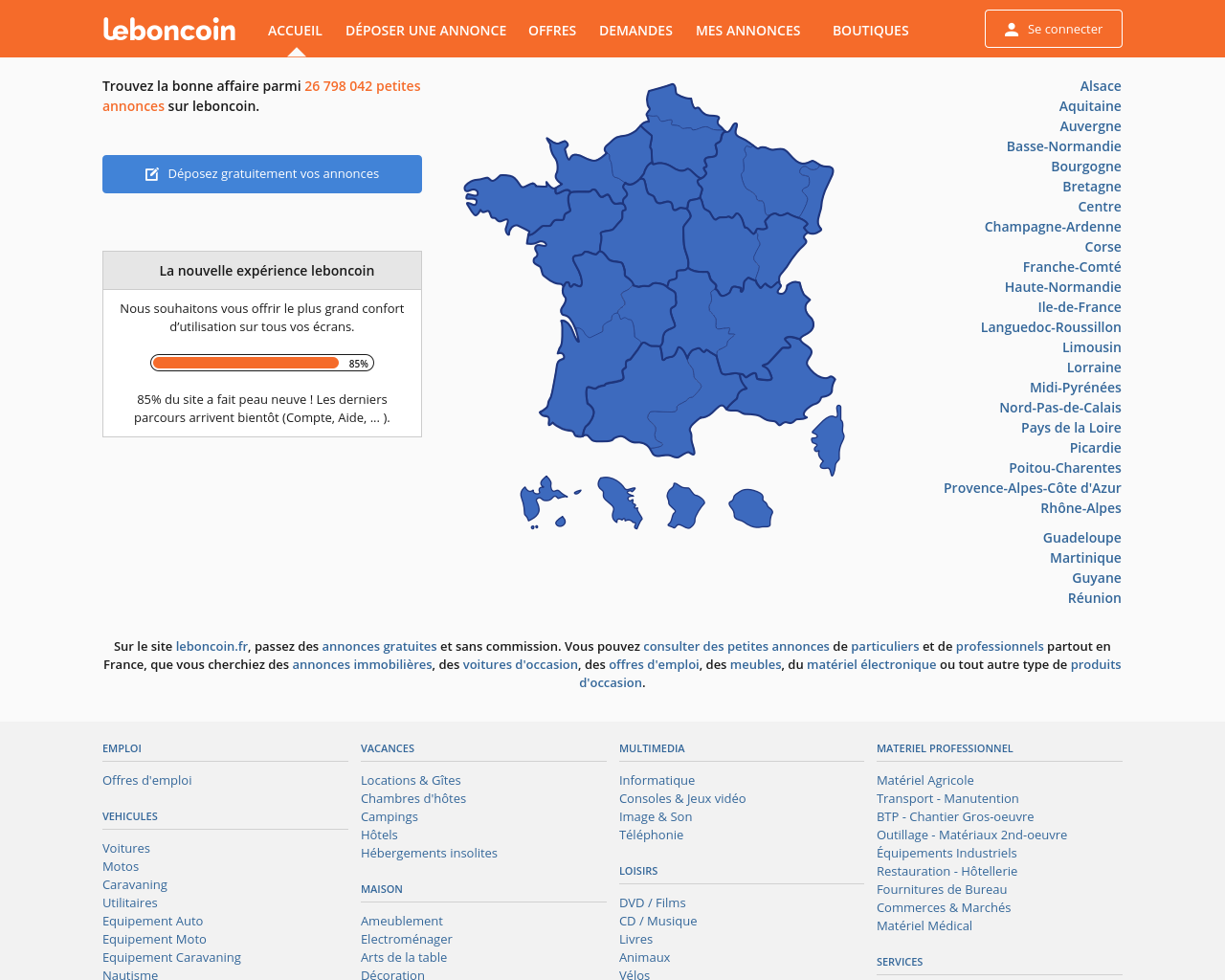 Site de l'image leboncoin.fr en 1280x1024