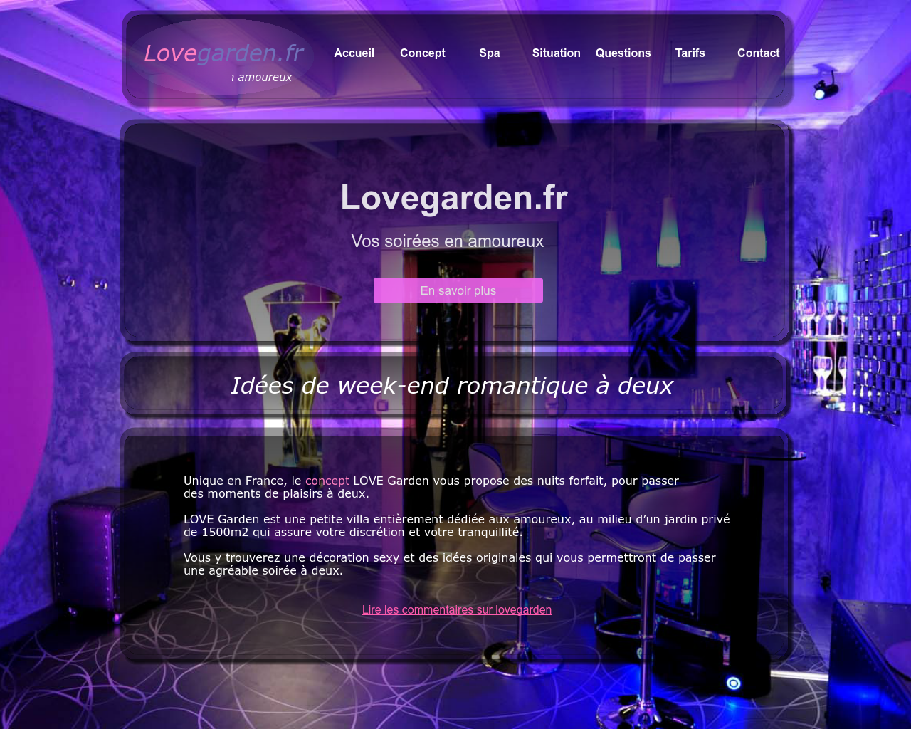 Site de l'image lovegarden.fr en 1280x1024