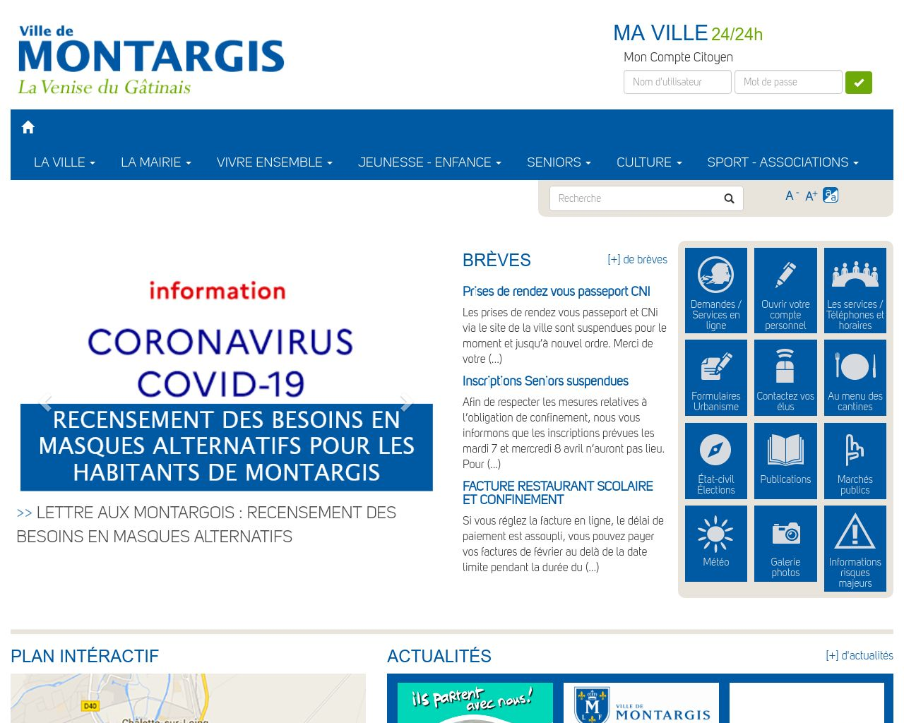 Site de l'image montargis.fr en 1280x1024