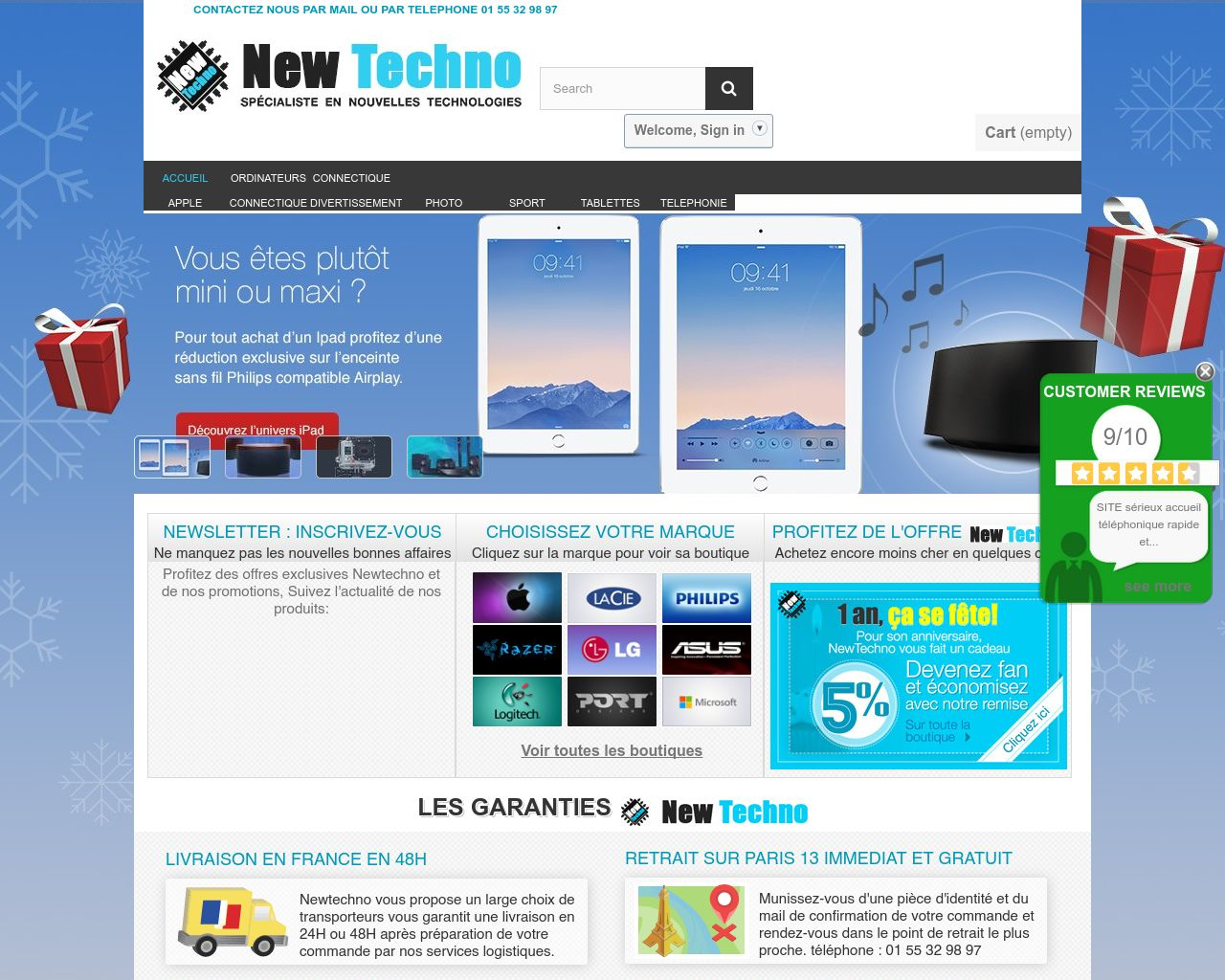 Site de l'image newtechno.fr en 1280x1024