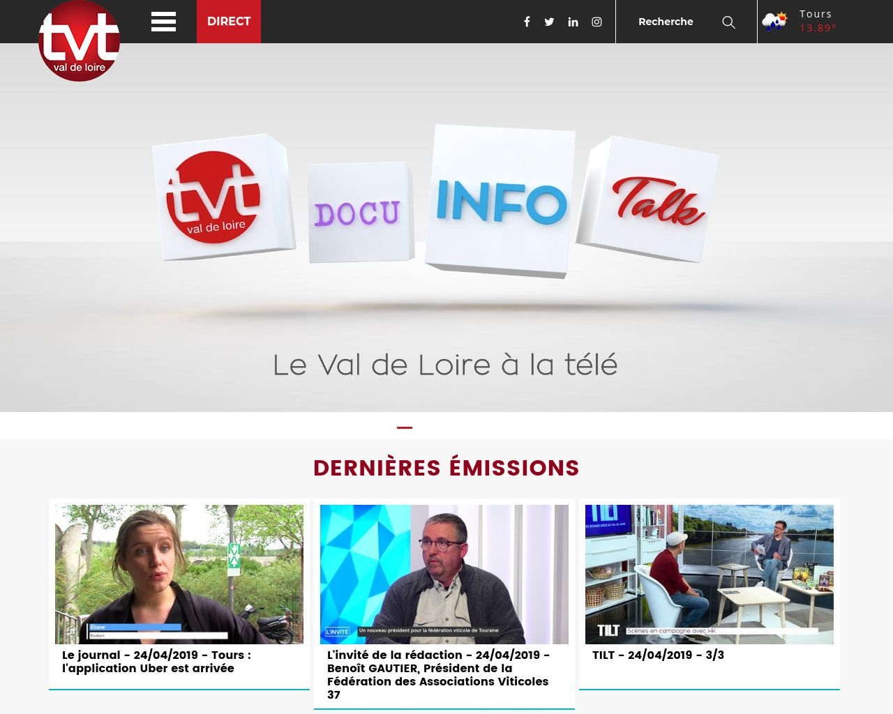 Site de l'image tv-tours.fr en 1280x1024